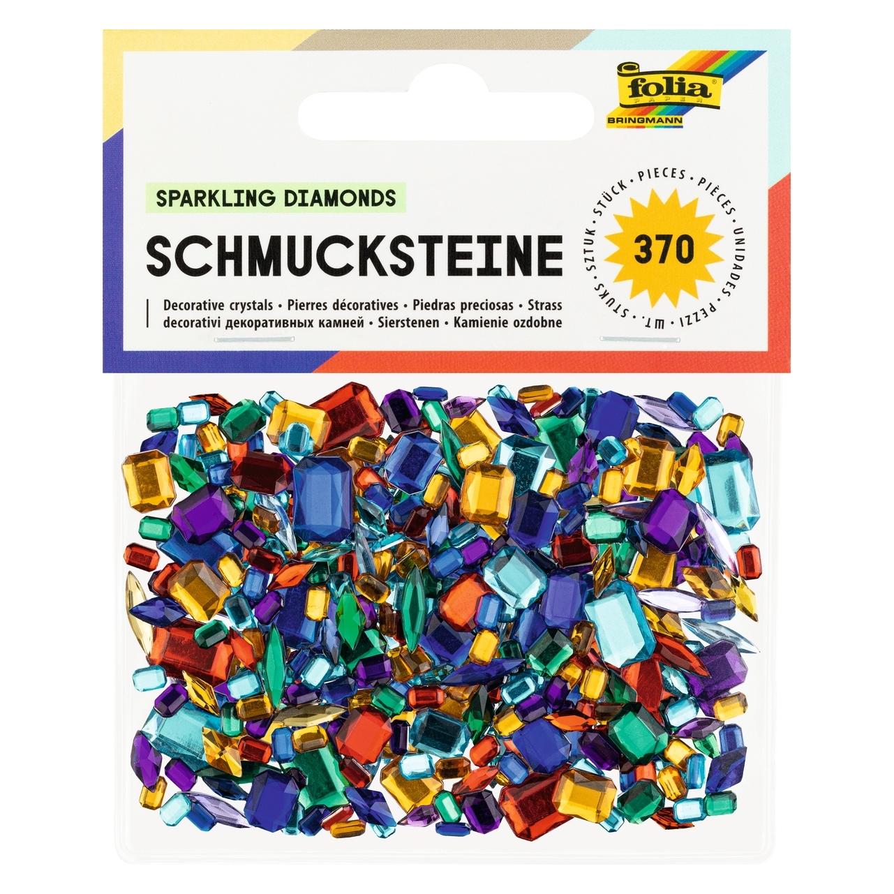 Magni folia 1246 - Edelsteine, Diamanten und Achteck, 370 Stück, Grössen und Farben sortiert - ideal für (33648321)