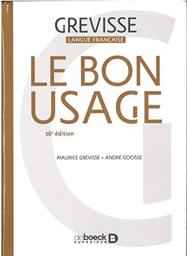 Maurice Grevisse - Le bon usage - Preis vom 30.09.2026 09:01:18 h