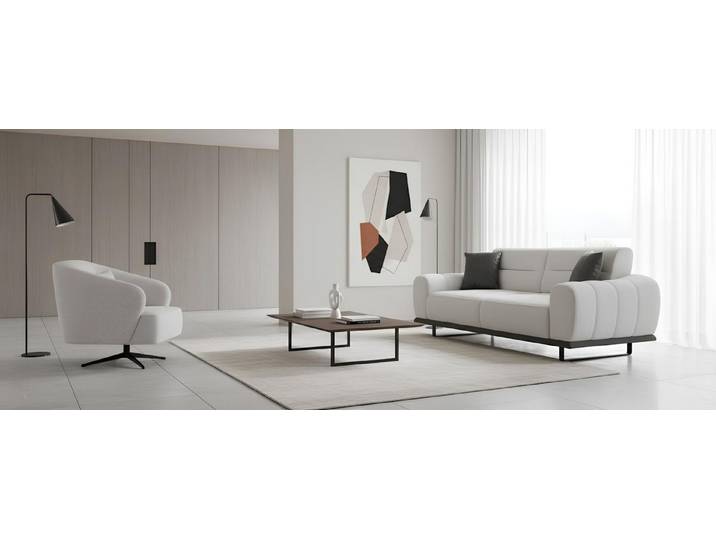 Xlmoebel Polstergarnitur Elegantes 3-Sitzer Sofa mit Sessel für modernes Wohnen, (Polstergarnitur, 2-tlg., 3-Sitzer Sofa mit Sessel), Made in Europa