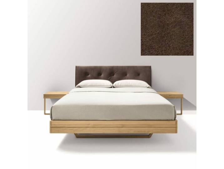 TEAM 7 Naturholzmöbel Float Bett - Naturleder 77720 umbra Modern, Natur