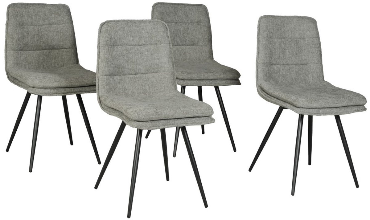 Set van 4 AURA eetkamerstoelen Lichtgrijs van Weber Industries
