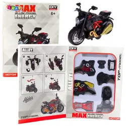 Motorrad zum Zusammenbauen Twisting Metal 1:14 DIY Rot