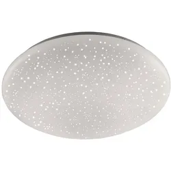Deckenleuchte Deckenlampe Schlafzimmerlampe weiß LED Sternenhimmeleffekt D 39 cm