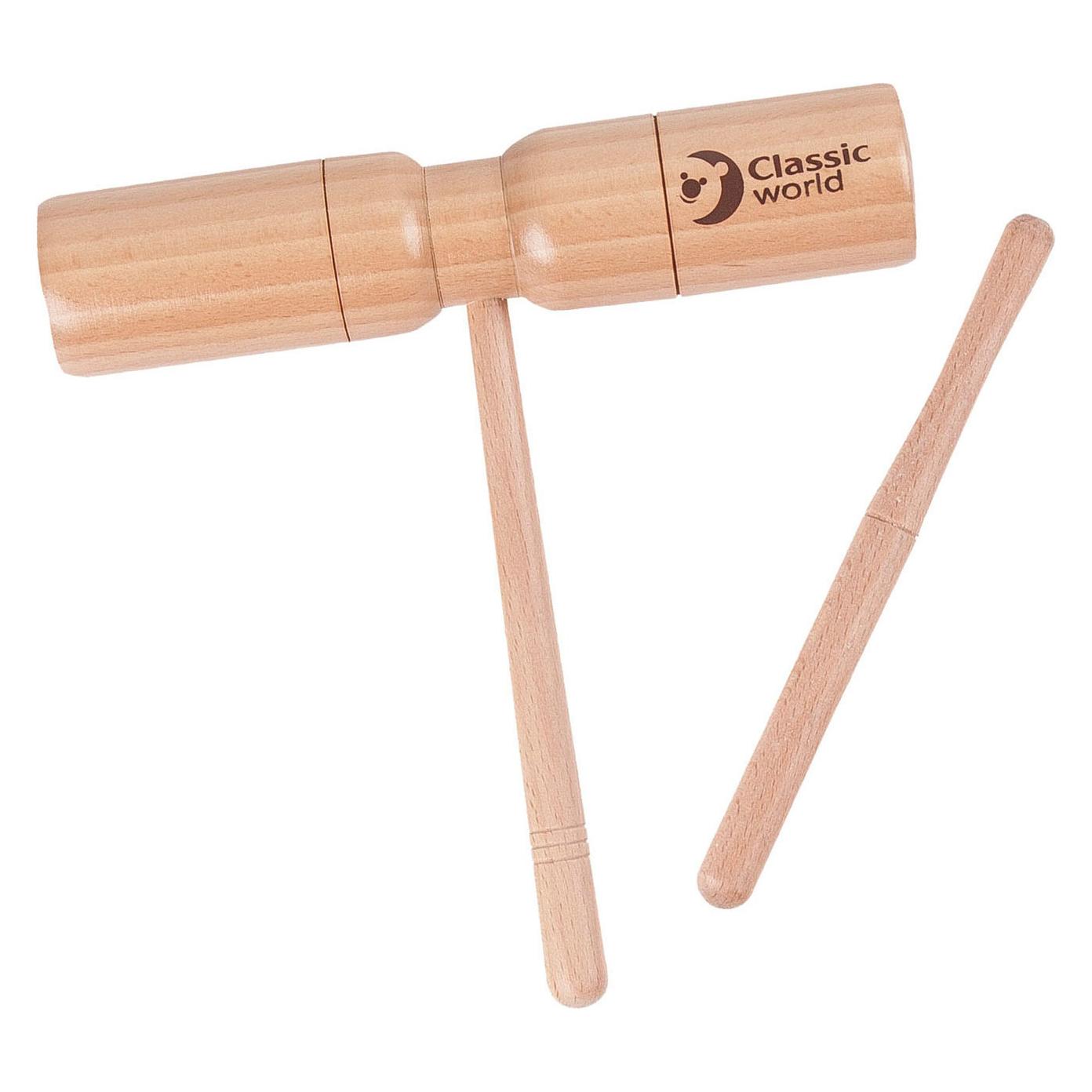 Classic World Houten Toonblok met handvat en Stok (Perkussion) (19768569)