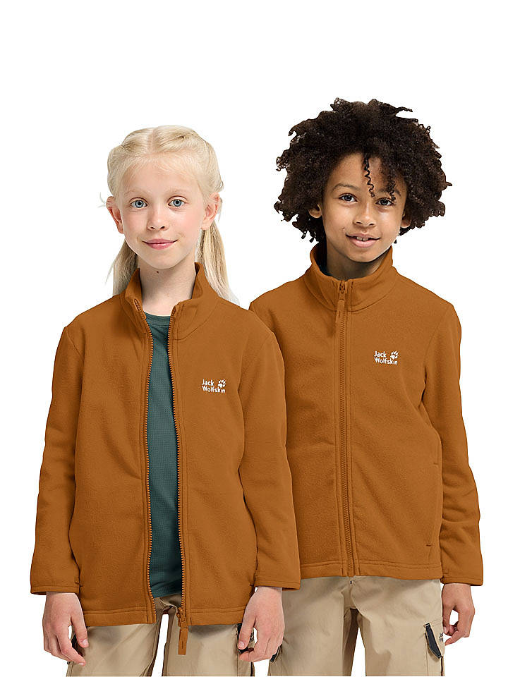 Jack Wolfskin Fleecejacke "Taunus 100" in Hellbraun - 152