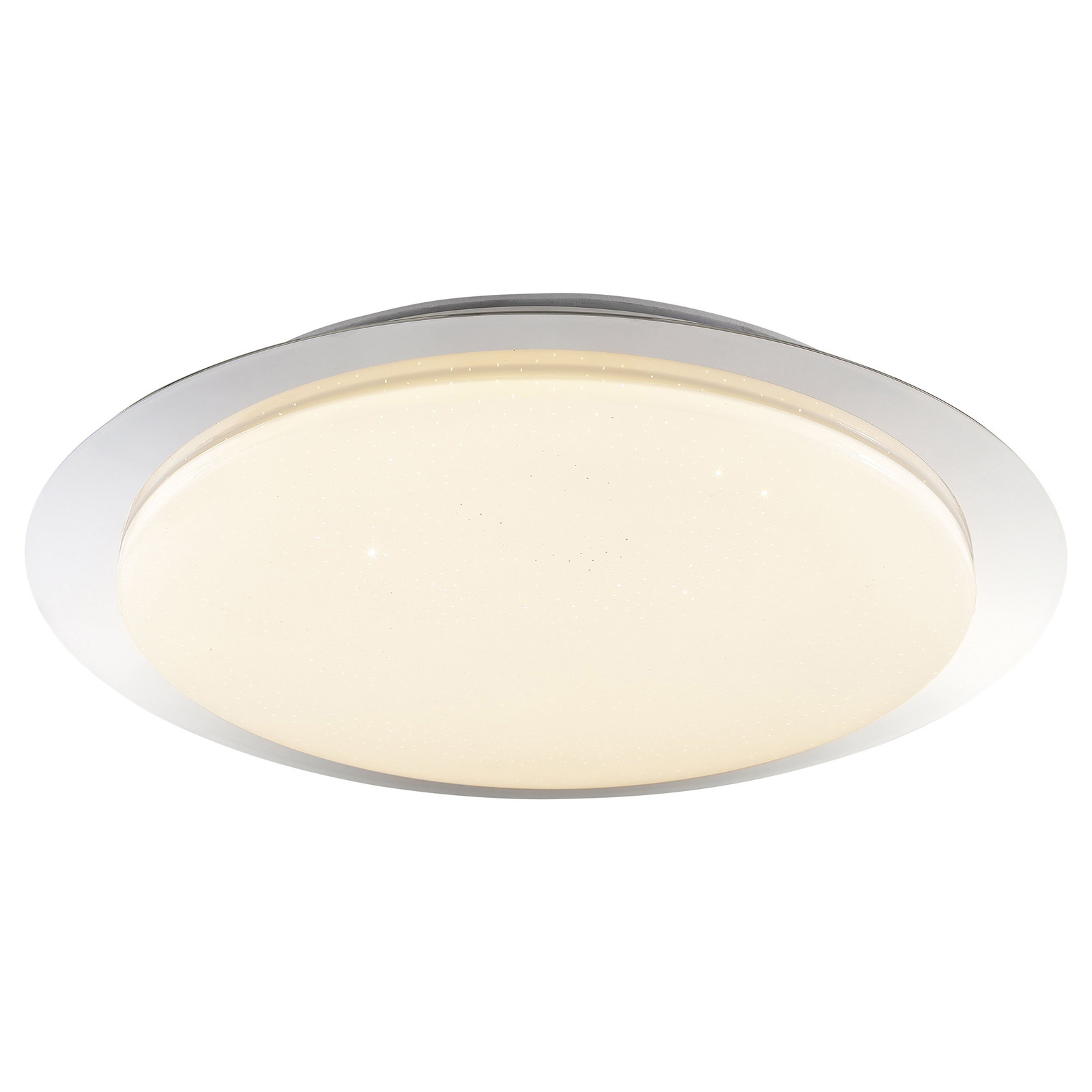 home24 LED-plafondlamp modern zilver, Ø 40 cm