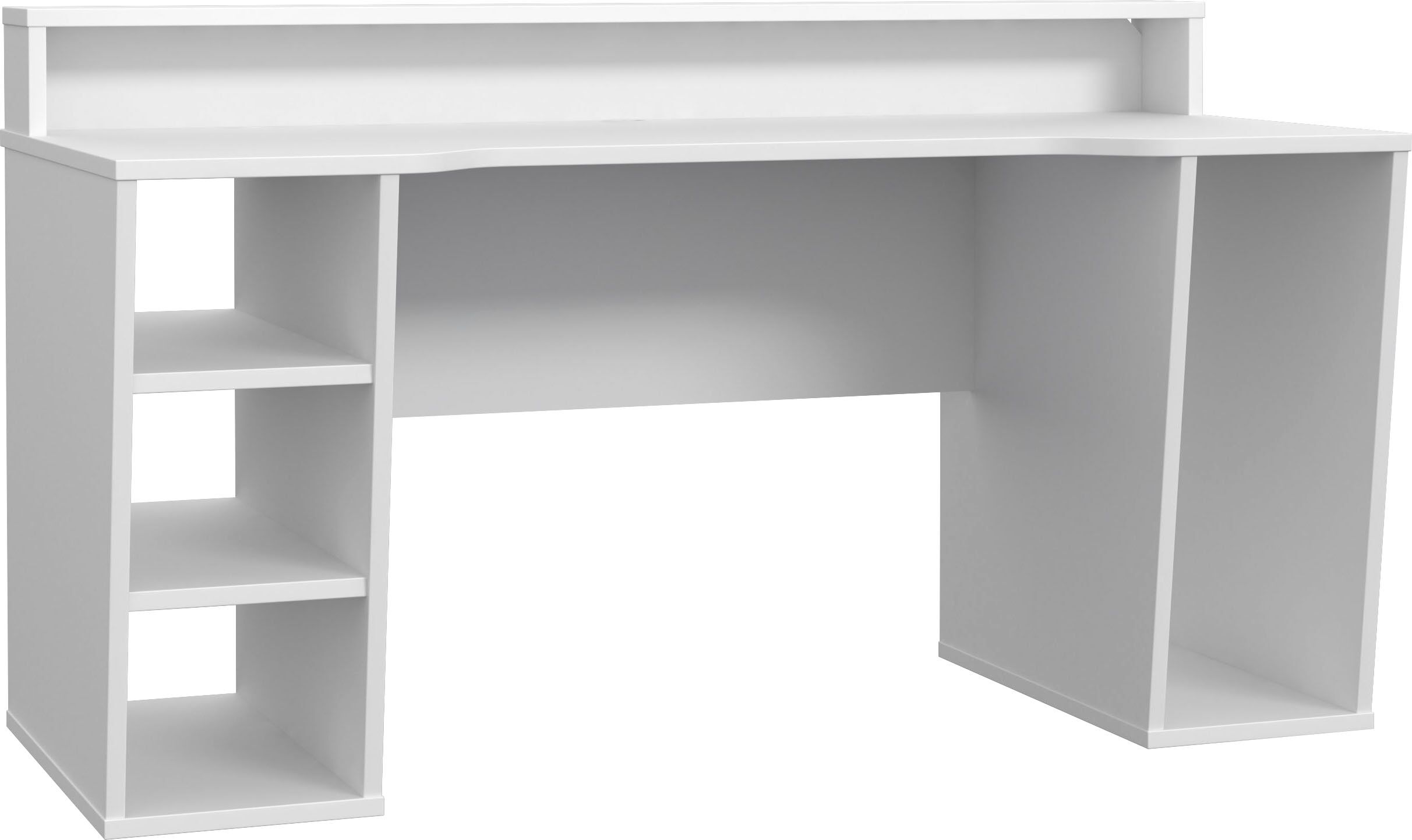 Gamingtisch FORTE "Tezaur", weiß, B:160cm H:91cm T:72cm, Tische, wahlweise mit RGB-Beleuchtung