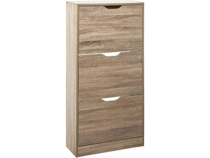 5five Meuble range-chaussures 3 tiroirs Effet chêne naturel Capacité 20 kg