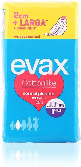 Evax Cottonlike Normal Plus Alas 28 Uds