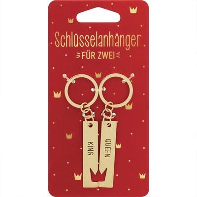 Paar-Schlüsselanhänger 'King, Queen'