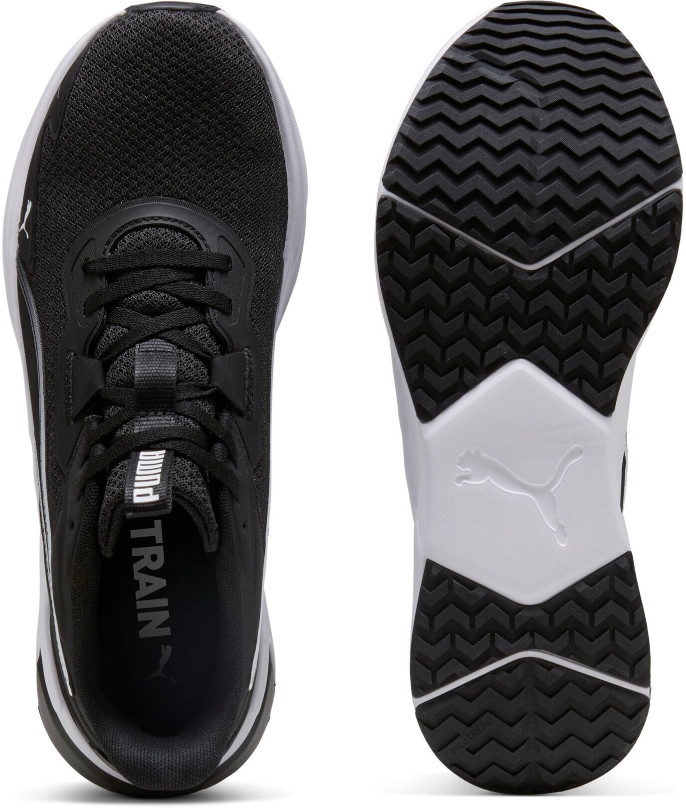 Trainingsschuh PUMA "DISPERSE XT 4", Damen, Gr. 44, Textil, schwarz-weiß (puma schwarz, puma weiß), Schuhe Trainingsschuh, Textil-Obermaterial, Gummilaufsohle mit PROTREAD-Technologie