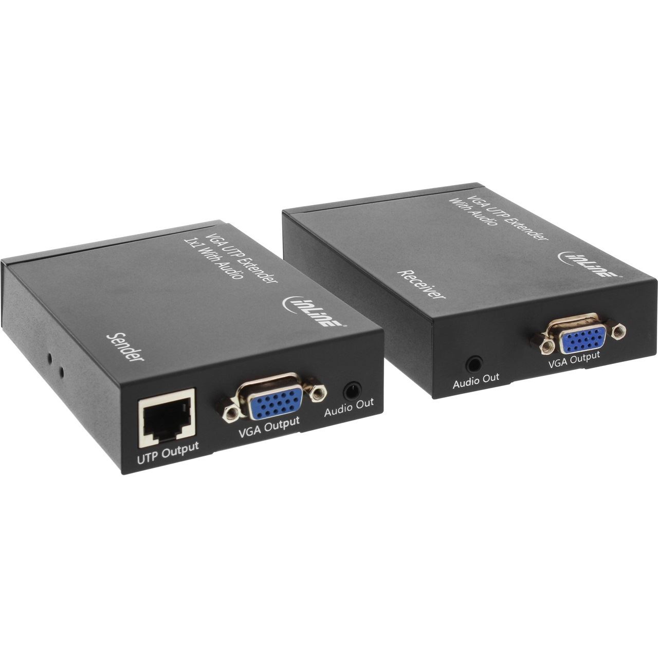 InLine VGA Extender/Verlängerung über UTP, mit Audio, bis 300m