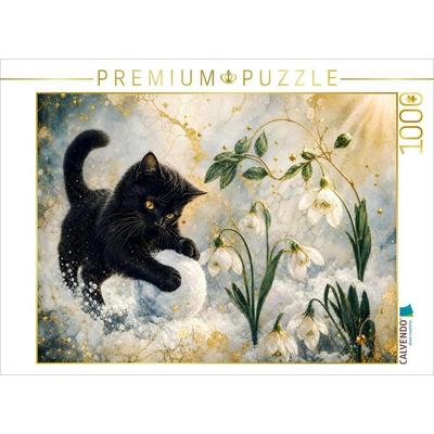 CALVENDO Puzzle Schneeball Spiel | 1000 Teile Lege-Größe 64 × 48 cm Foto-Puzzle für glückliche Stunden