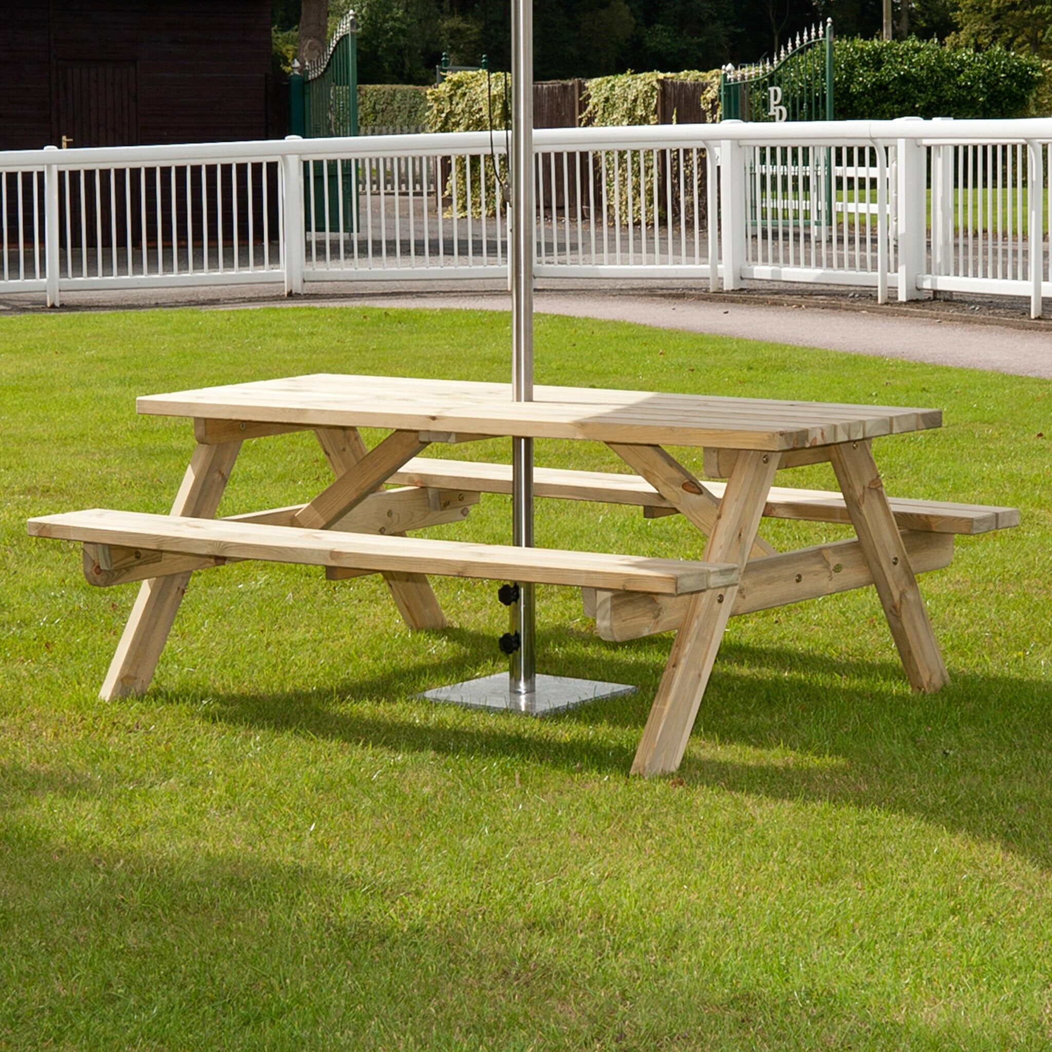 Alexander Rose Pine Wood Woburn Picnic Table - 6ft