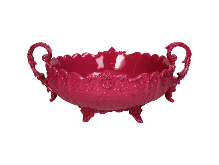 Schale Levend rosa Polyresin H 17 cm