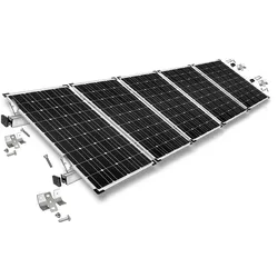 Befestigungskit mit Trapezklemmen für Blechdach 5 Solarpanel Rahmenhöhe 30mm