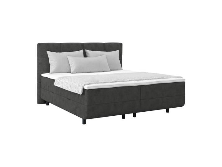 Livetastic Polsterbett, Dunkelgrau, Kunststoff, H3, Höhe ca. 20 cm, 160x200 cm, Bettkasten, Topper durchgehend, Schlafzimmer, Betten, Polsterbetten