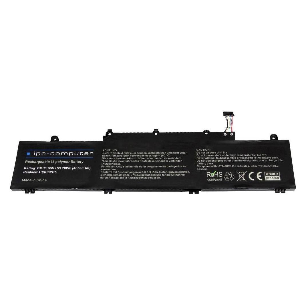 IPC Notebook-Akku L19C3PD5-68 REPLACE 11.55 V 4650 mAh Lenovo (3 Zellen, 4650 mAh) (L19C3PD5-68 REPLACE)