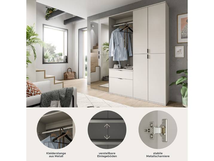 Ensemble de rangement 5 pièces 183cm Beige/Cachemire