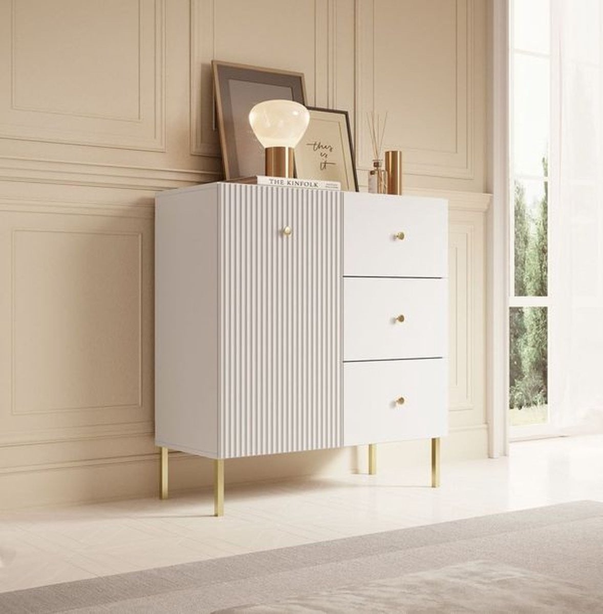 Meubella Dressoir Vermont Wit 90 cm