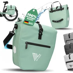2in1 Fahrradtasche für Gepäckträger „CAPAX“ 20L - Mint - Bestseller,highdemand,oft gekauft