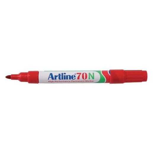 Shachihata Artline 70N Permanentmarker Mittel Rundspitze 1,5 mm Rot Refillable (12x) (EK70)