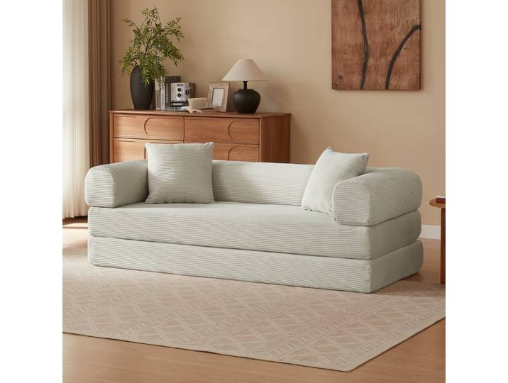 Odikalo Sofa Schlafsofa Knochenloses Sofa-Kombinationssitz, das in ein Schlafbett umwandelt werden kann, Tatami-Bodensofa für Wohnzimmer, Schlafzimmer und Wohnungen Klappsofa