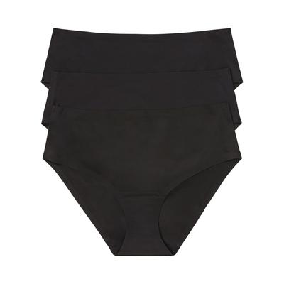Panty BONPRIX, Damen, Gr. 48/50 (XL), 3 Stk., schwarz (3x schwarz), Obermaterial: 84% Polyamid, 16% Elasthan, Unterhosen Panty, nahtlose Verarbeitung, unsichtbar unter der Kleidung