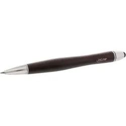 INLINE woodpen Stylus für Touchscreens + Kugelschreiber Walnuss/Metall inkl. Ersatzmine