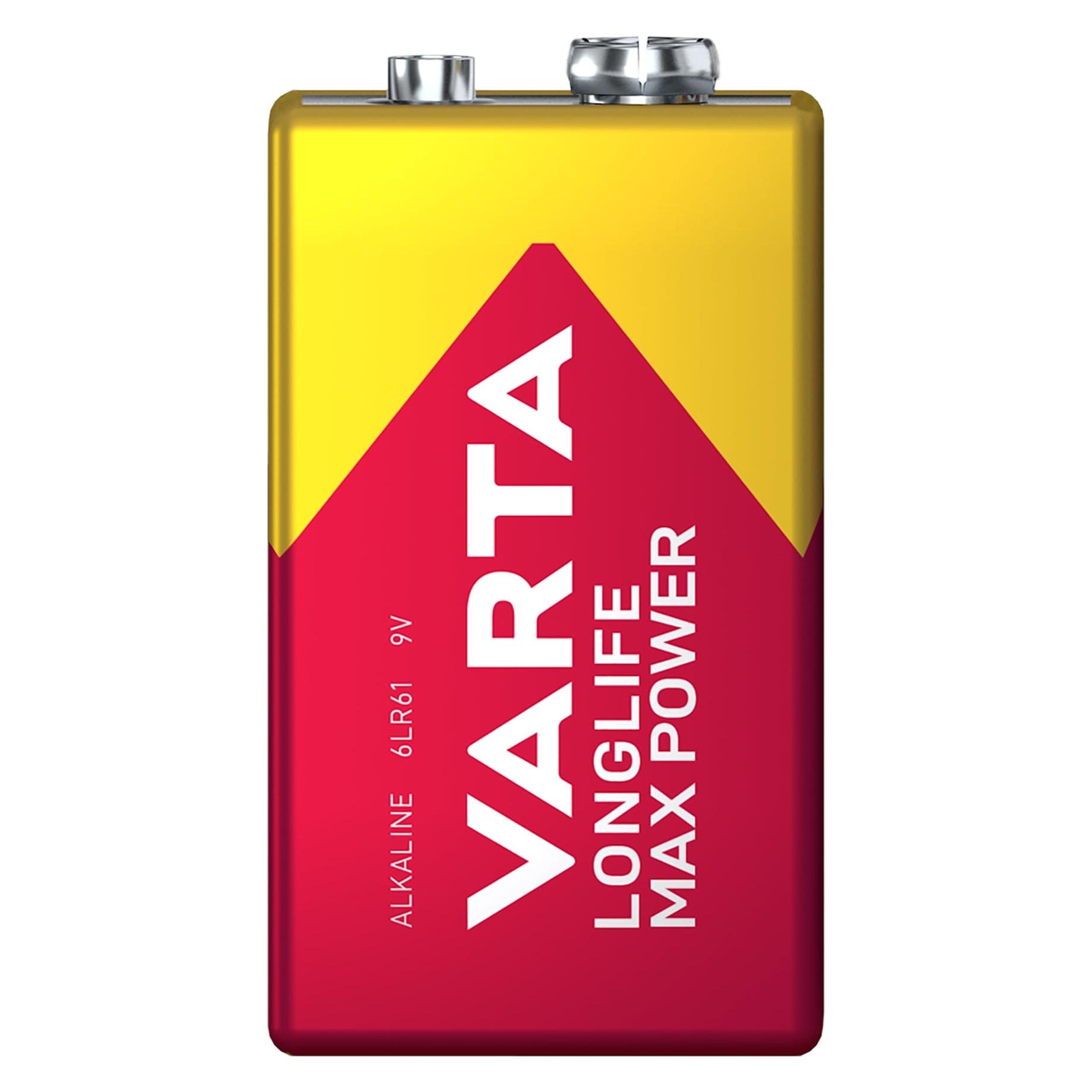 Varta Longlife Max Power (1 Stk., 9V Block, 580 mAh) (04722 101 401)