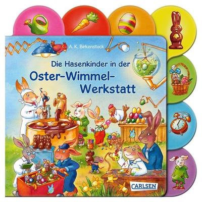 Die Hasenkinder in der Oster-Wimmel-Werkstatt, Gebundene Ausgabe von Anna Karina Birkenstock, Carlsen, 978-3-551-17319-5