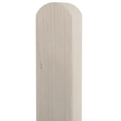 Zaunpfosten vierkant Douglasie Kopf gerundet-190 cm-basaltgrau 2