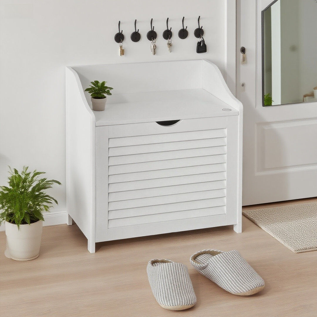 Brambly Cottage Cabinet Laundry Hamper White 53cm H X 50cm W X 35cm D