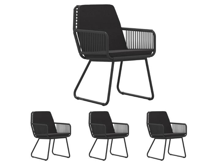 Zebra 4x Flix Dining Rope Sessel Aluminium pulverbeschichtet
