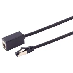 RJ45 Verlängerung Cat. 8.1, S/FTP, LSZH, 2000MHz, 40Gbit/s, schwarz - Länge: 0,5m