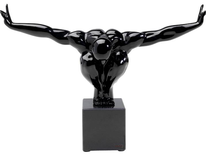 Dekoobjekt KARE DESIGN Deko Objekt Athlet Black Small 43cm , schwarz, B:43cm H:29cm T:15cm, Polyresin, Dekofiguren, Dekoobjekt