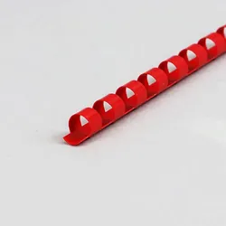 Plastikbinderücken A4, rund 8 mm | rot, PVC