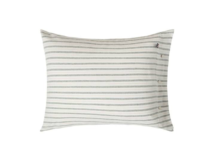 Lexington Taie d’oreiller Stripe cotton flannel White-green-beige, 50x60 cm