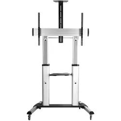 equip Teleskopischer TV-Wagen (100 kg, 60" - 100"), TV Ständer, Silber