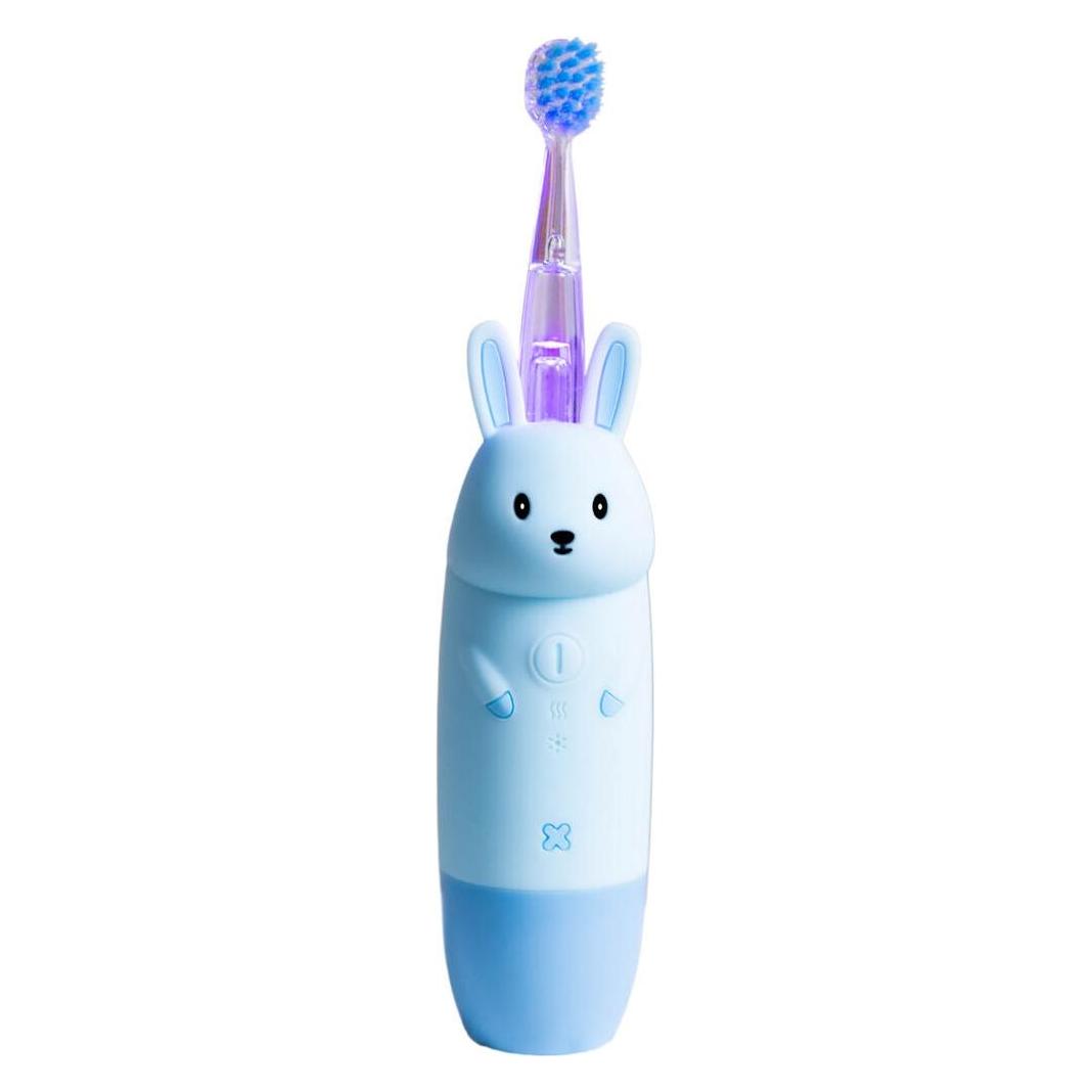 Innogio GIOrconejo Elektrische Kinderzahnbürste mit 7 LED Farben Silikongriff 4 Modi Timer 2 (GIORABBIT B)