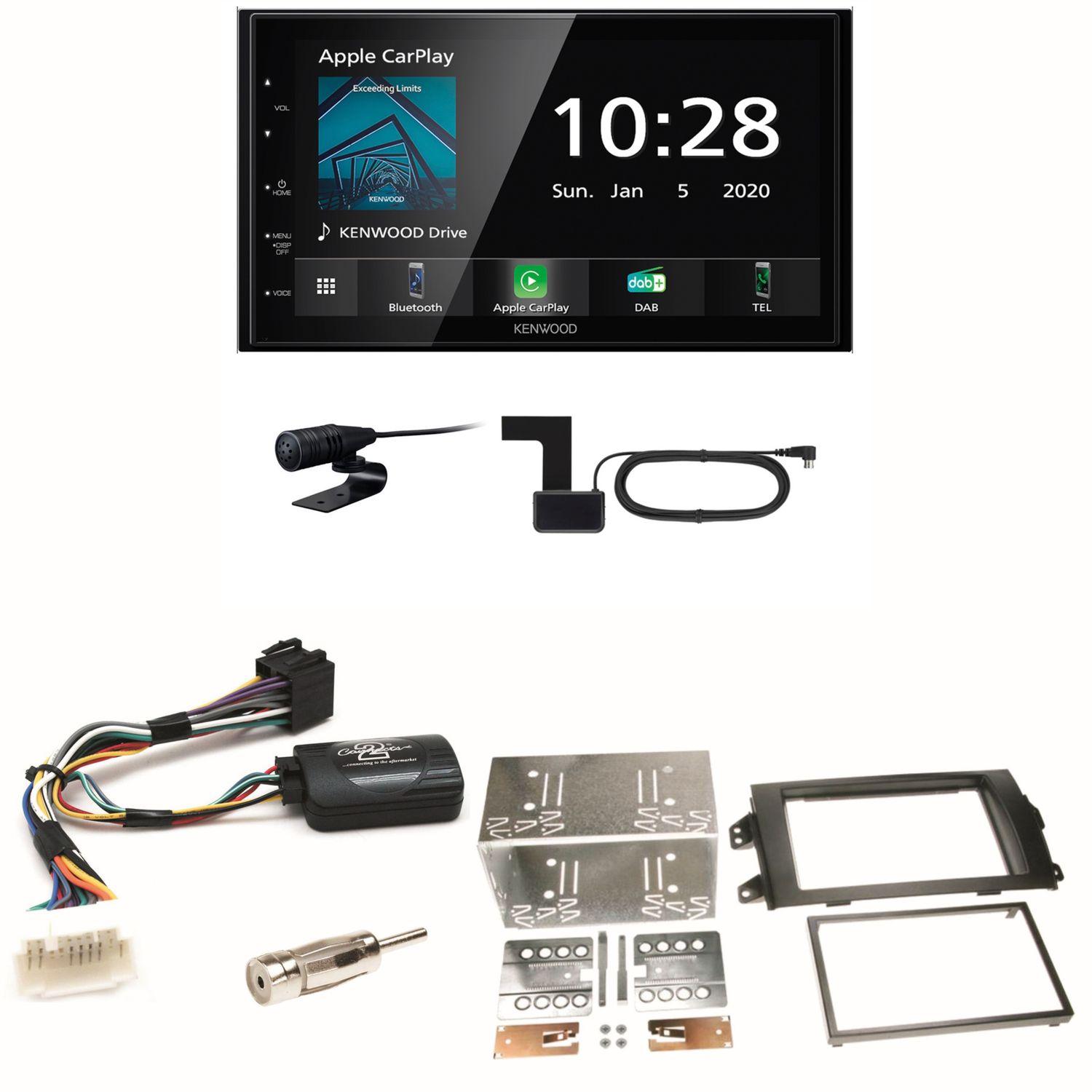 Kenwood DMX5020DABS Android Auto CarPlay Einbauset für Suzuki SX4 Fiat Sedici