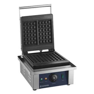 GastroHero Waffeleisen belgische Waffeln 2er Profi Waffelgerät Edelstahl Temperaturregelung 2000 W Gastro Waffeleisen