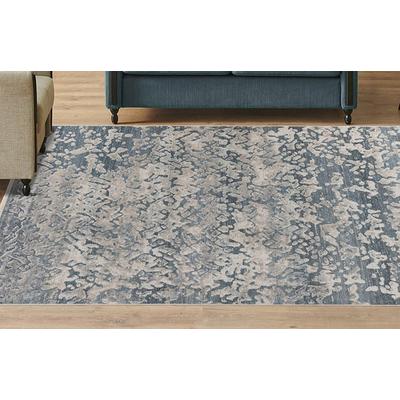 Teppich KAYOOM "Dilan 300", grau (anthrazit), B:160cm H:5mm L:230cm, Polyester, Teppiche, Teppich, weicher Kurzflor, Vintage Look, Wohnzimmer