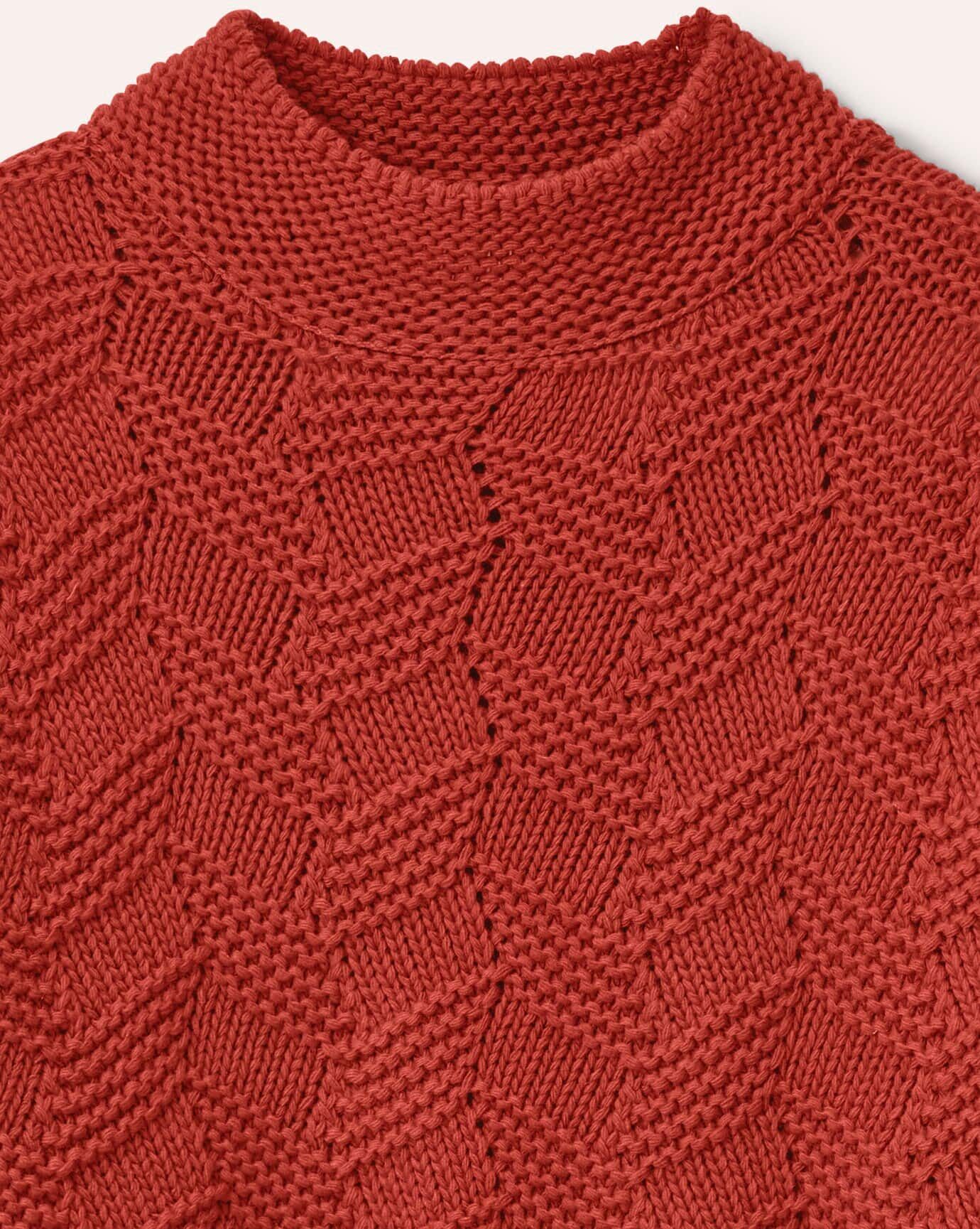 Walbusch Weicher Strukturpullover, normale Größen, Farbe Rot, 50, zeitloser & moderner Look aufwendiges Schachbrett-Muster Damen