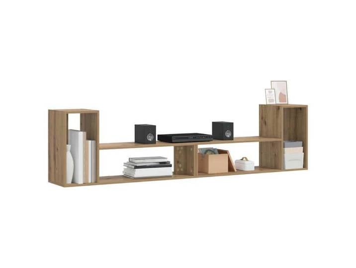 BONNEVIE - 1parcel - Meuble TV 100 x 30 x 50 cm Chêne artisanal Bois d'ingénierie - Meubles TV rwv82y64