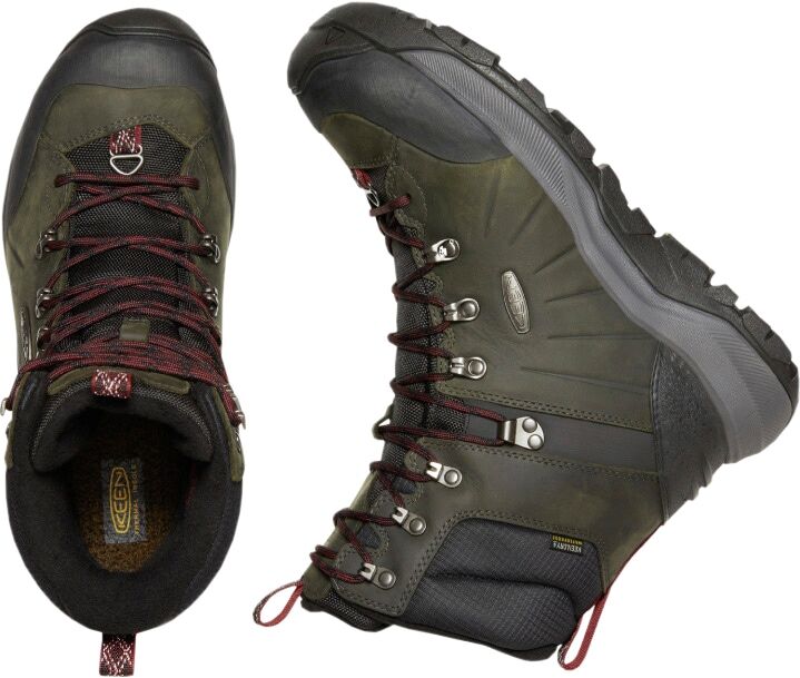 Outdoorschuh KEEN "REVEL IV HIGH POLAR", Herren, Gr. 47, grau (anthrazit), Leder, Schuhe Outdoorschuh, wasserdicht anthrazit 47