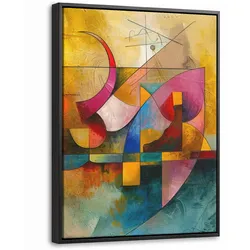 LEINWAND Bilder mit Rahmen - Kunst - Abstrakt - Modern - 30x40