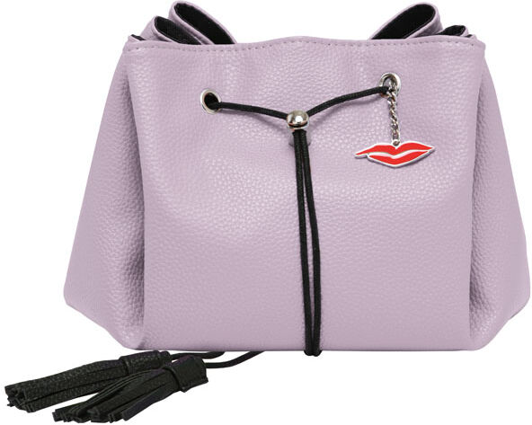 Donna May London Lay Flat Faux Leather Makeup Bag Lilac