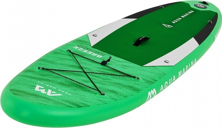 Aqua Marina All-Around SUP Board 300x76cm mit Reißverschlussrucksack Double Action-Pumpe LIQUID AIR Paddel Einschub-Mittelfinne Sicherheitsleine Grün