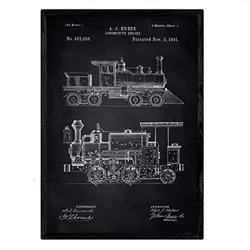 POSTER Lokomotive Patent A3 Rahmenlos